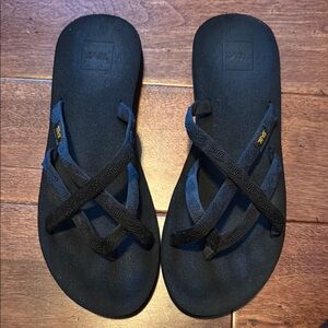 Teva Black Strappy Sandals